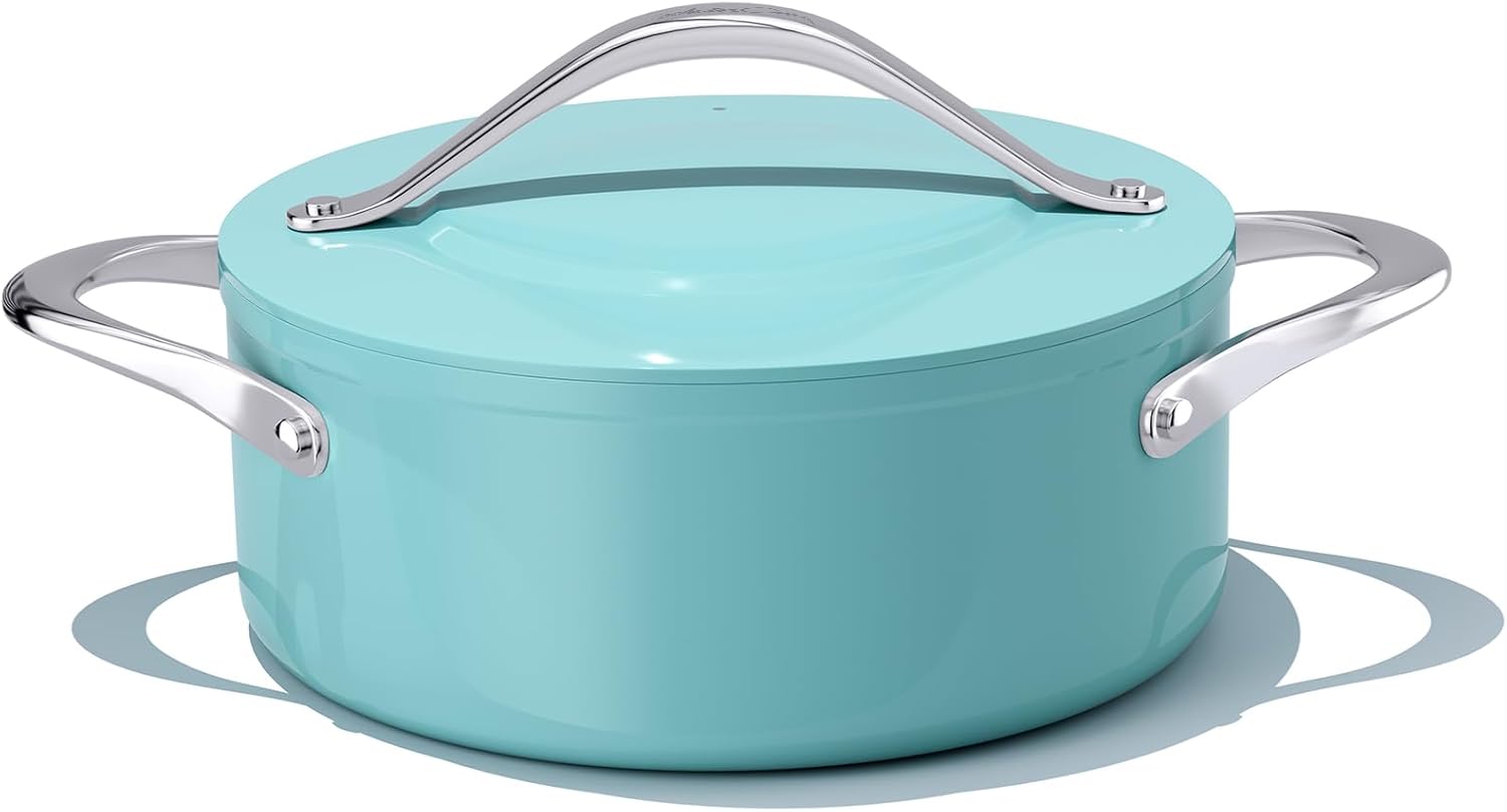 45 QT Nonstick Ceramic Dutch Oven 500F Safe Dishwasher Induction Compatible