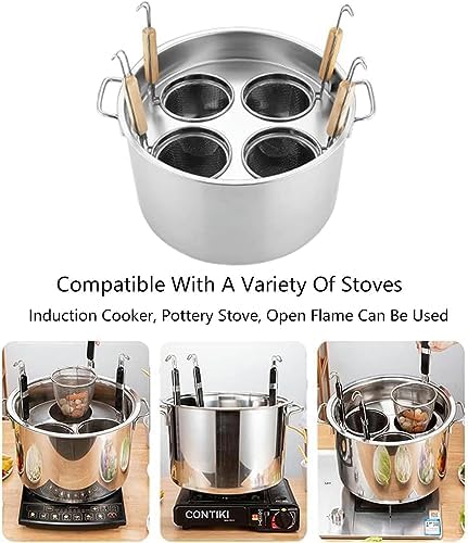 Multi-functional Stainless Steel Pasta Cooker with Strainer Basket