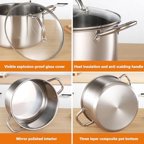 High-Quality 304 SS Stockpot with Lid