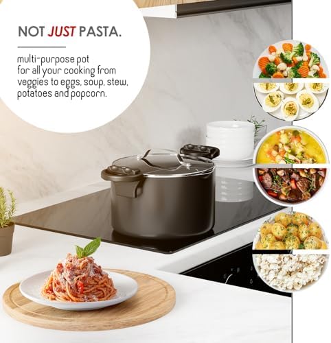 EATEX 5-Quart Pasta Pot with Strainer Lid Nonstick Stainless Steel
