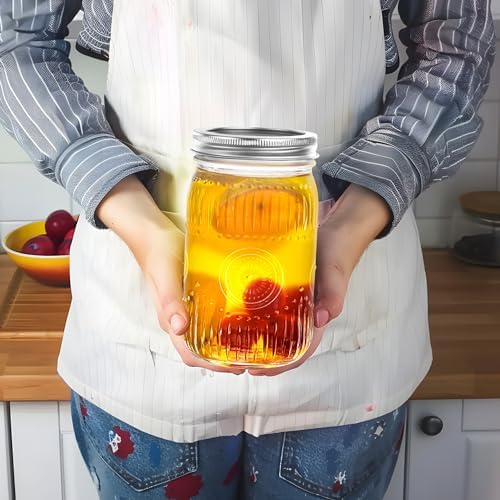 Vivid 32oz Mason Jars Wide Mouth Quart Canning Jar DIY Preserving Set