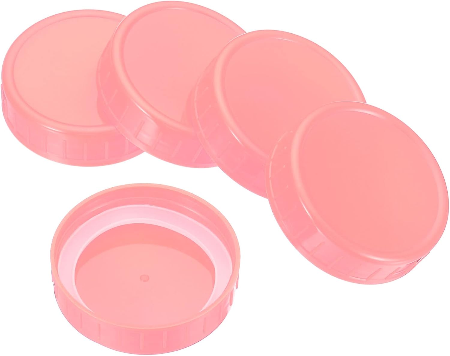 PATIKIL 70mm Pink Mason Jar Lids with Silicone Seals 6-Pack