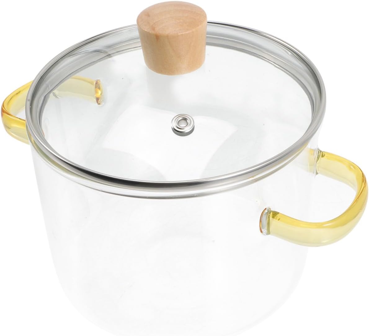 NAMOARLY Heat-Resistant Glass Stew Pot with Cover 1600ML