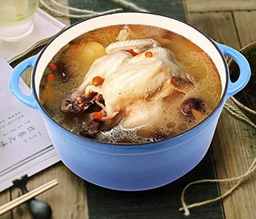 28cm Blue Cast Iron Soup Pot