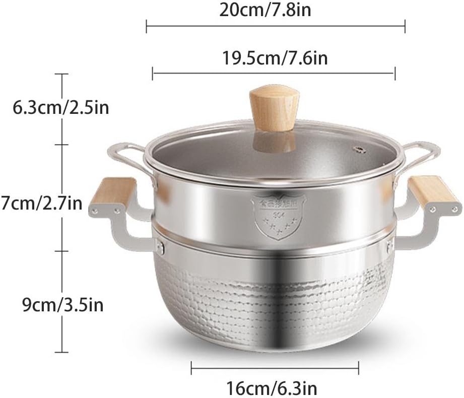 Durable Stock Pot with Lid for Cooking
