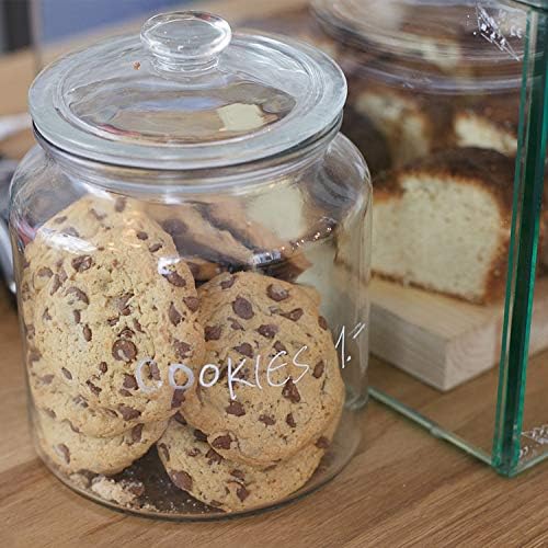 Maredash 32oz Clear Glass Jars with Lid 6 Pack