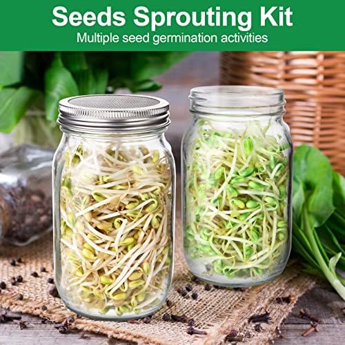 High-Quality Sprouting Jar Kit for Broccoli Alfalfa Mung Bean Seeds