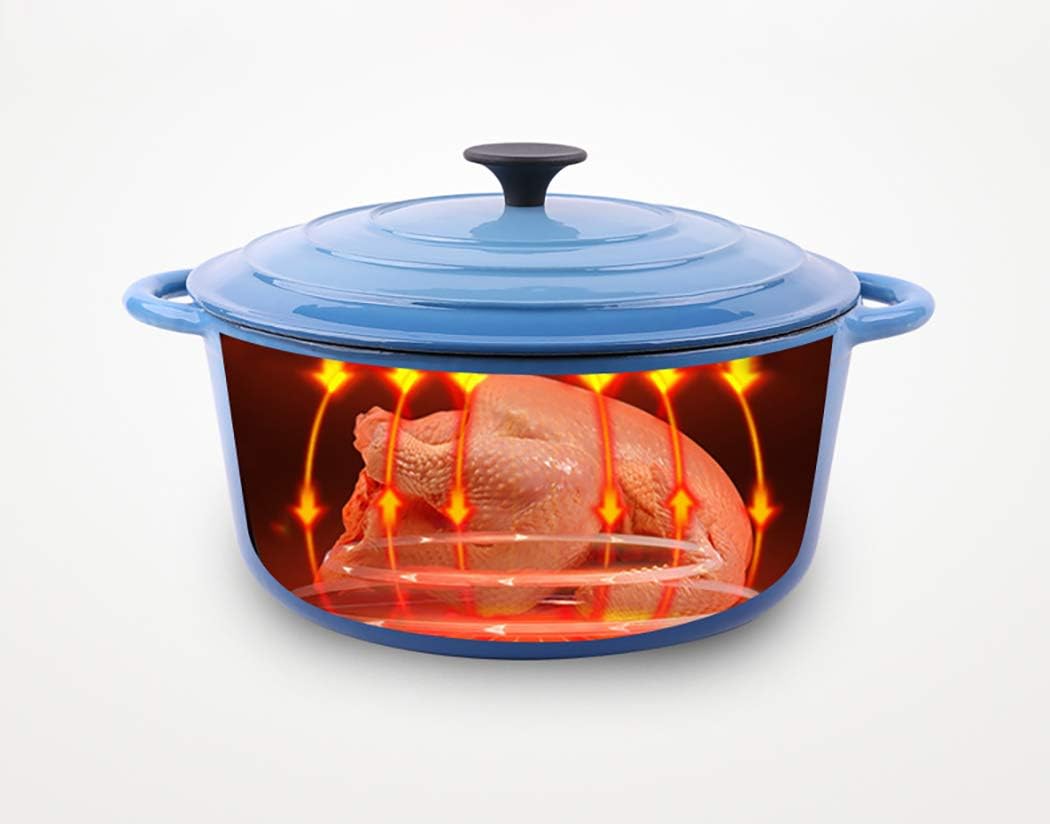 28cm Blue Cast Iron Soup Pot