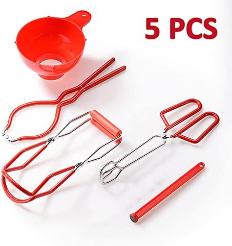 Disappears Canning Kit - 5PCS Stainless Steel Heat-Resistant Canning Essentials Set Red