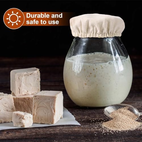 Protect your sourdough fermentation with premium cotton cloth jar covers