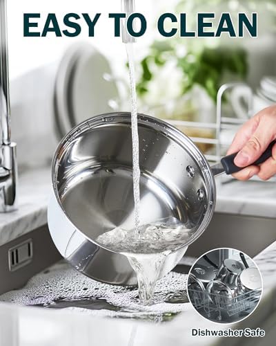 Professional 2-Quart Double Boiler Saucepan for All Stove Tops