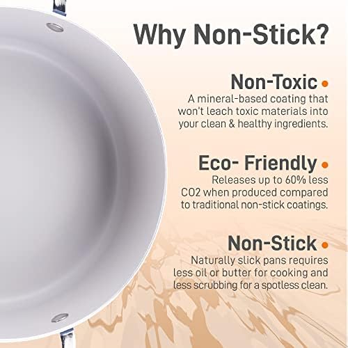 Dutch Oven Pot with Lid - Non-Stick Eco-Friendly Kitchen Pasta Pot