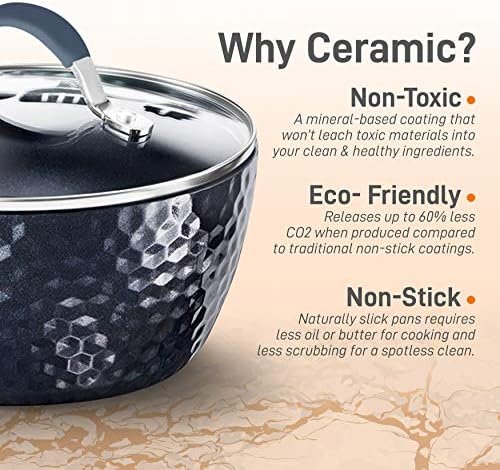 NutriChef Durable Non-Stick 21 Quart Pot with Glass Lid