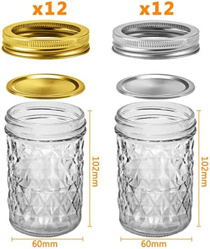 Mason Jars 8 oz 24 Pack Preserve Your Favorites