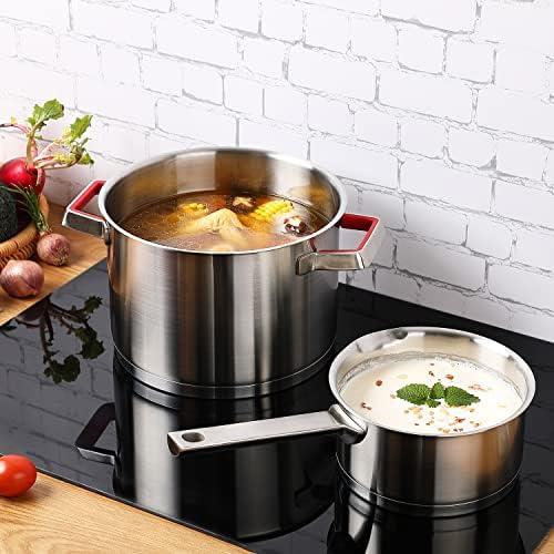 NANFANG BROTHERS 3 Quart Stainless Steel Stock Pot with Glass Lid