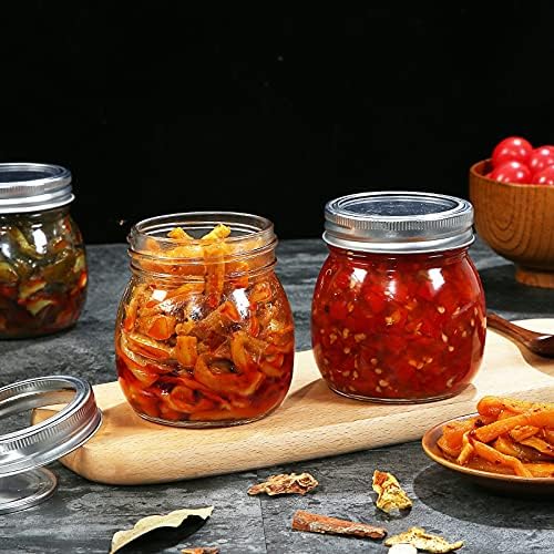 Yeboda 9-Pack Wide Mouth Mason Jars with Airtight Lids