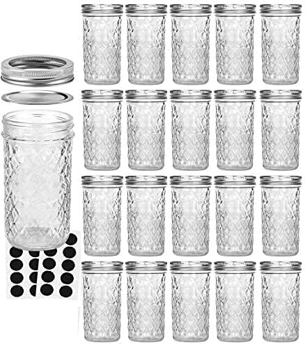 VERONES Mason Jars 20 PACK - Perfect for Jam Honey and More