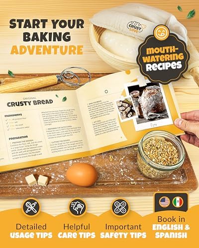 Crustlove - Authentic Cast Iron Dutch Oven for Bread Baking Sourdough Preparation