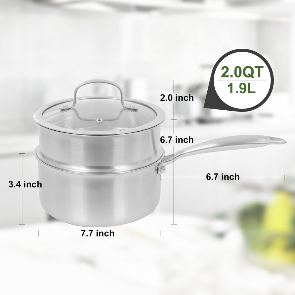 Audanne 20 qt Stainless Steel Saucepan with Steamer