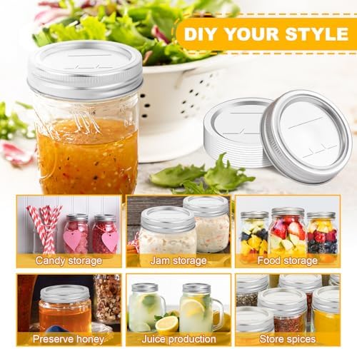Perfect Canning Lids Set with Rings for Mason Jars 24 Pcs