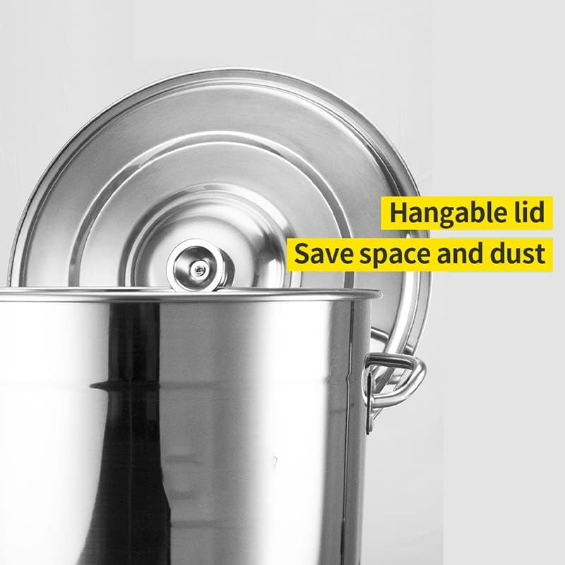 Stainless Steel Stock Pot with Strainer and Lid - 27QT