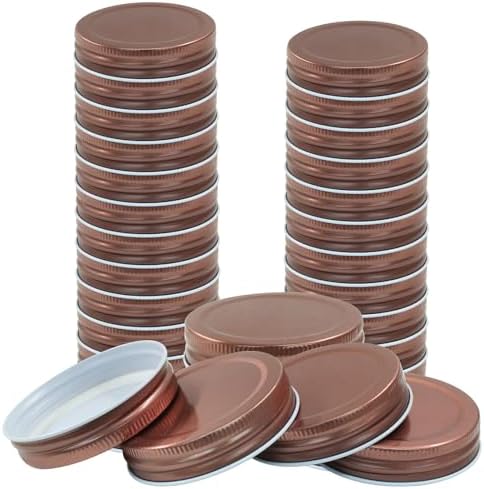 Perfect Leak-Proof Mason Jar Rose Gold Lids