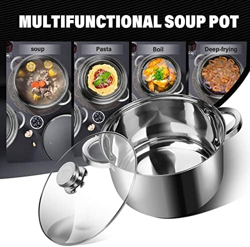 Stainless Steel 10 Quart Stockpot Durable Multifunctional Cooking Pot
