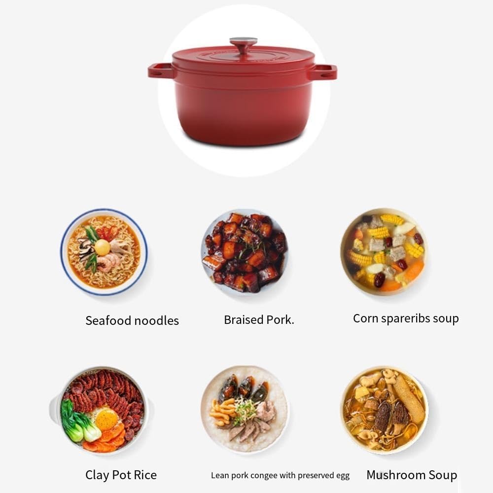 VKEID 94In Red Cast Iron Stockpot