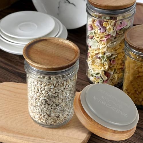 12PCS Acacia Wooden Mason Jar Lids
