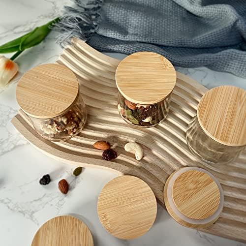 Natural Bamboo Oui Yogurt Jar Lid Set
