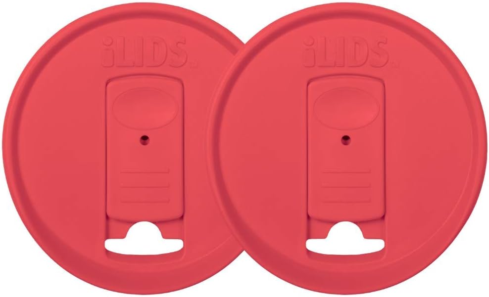 iLIDS Mason Jar Drink Lid Wide Mouth Coral 2-Pack