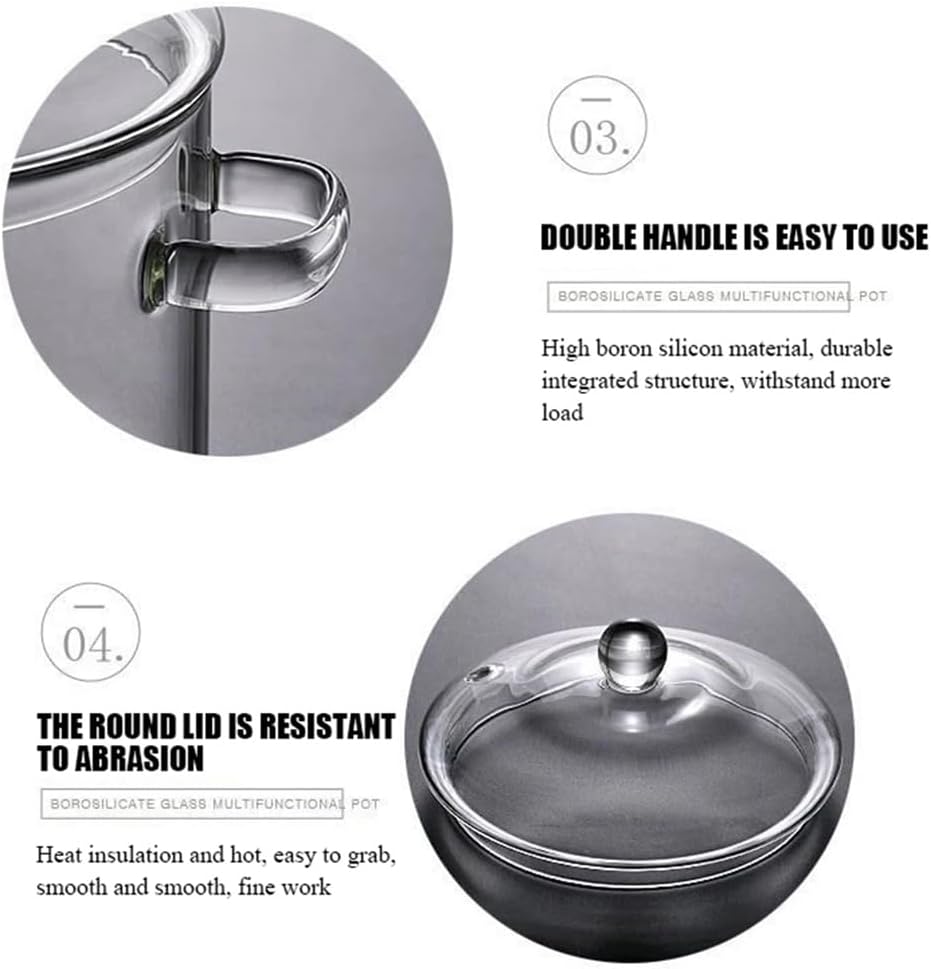 Fast-Secure Fine Glass Cooking Pot 15L