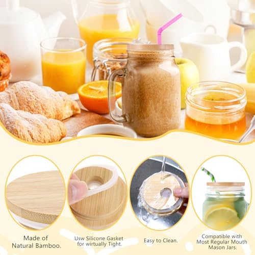 Bamboo Mason Jar Lids