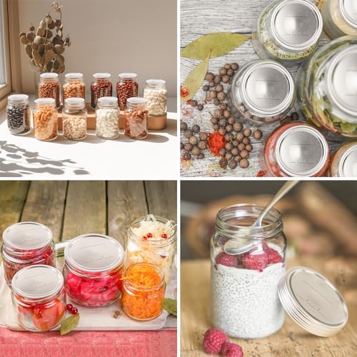 100-Piece Set of Rust-Resistant Mason Jar Lids for Food Preservation