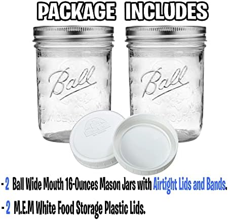 Perfect Mason Jars 16-Ounce 2-Pack