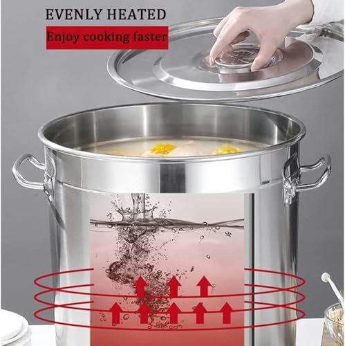 Stainless Steel Stockpot with Lid 45QT63QT