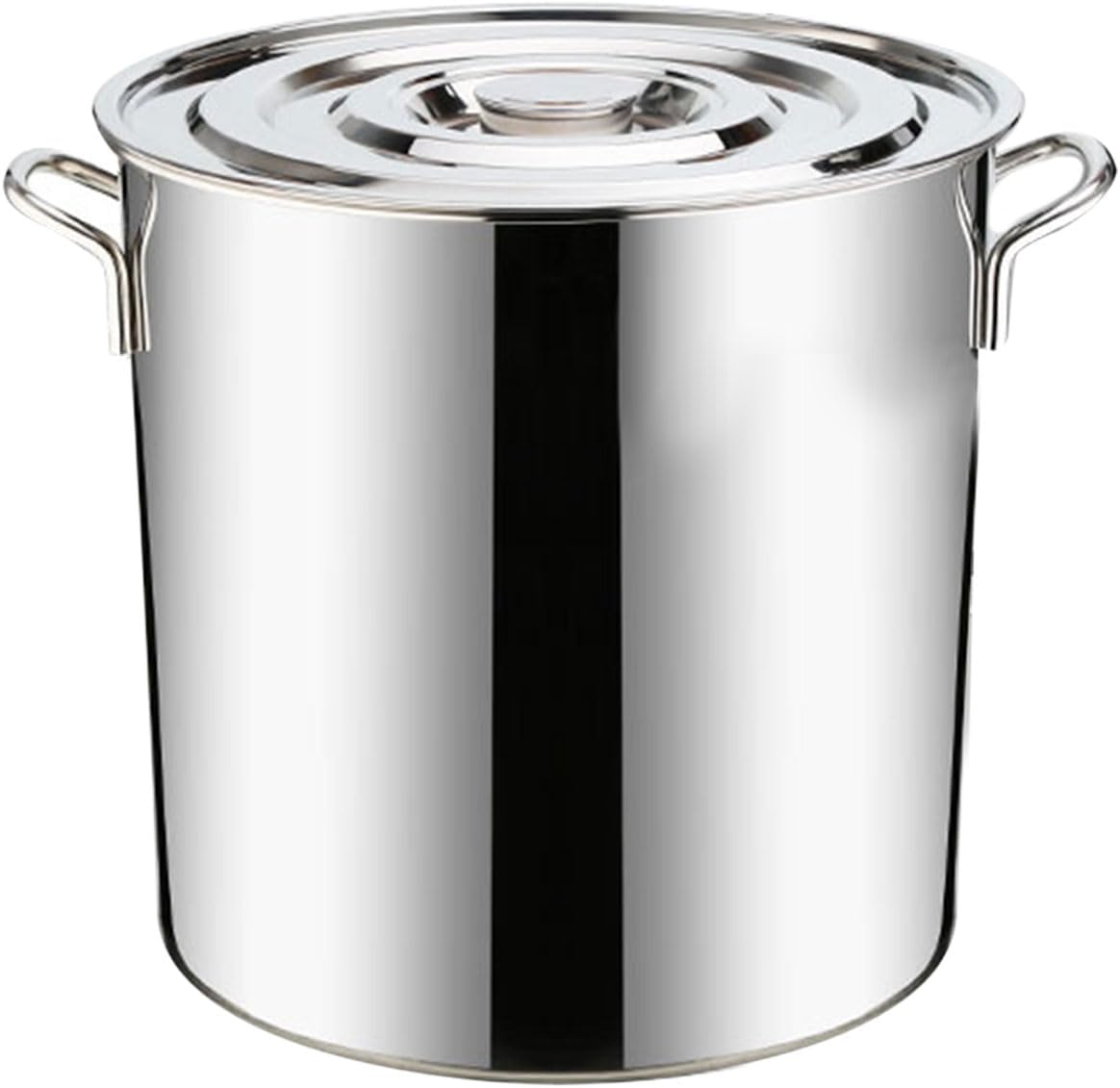 Stainless Steel Stockpot Durable Rust-Resistant Large Capacity Easy to Open Lid