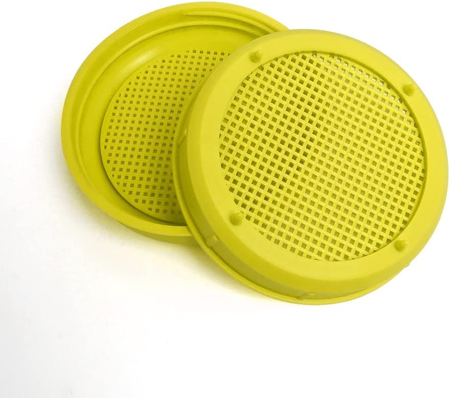 Picowe Plastic Sprouting Lids 8 Pack Yellow 86mm