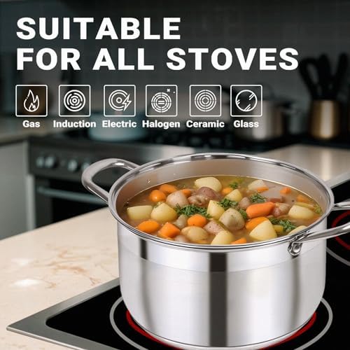 Kirecoo 12-Quart Stainless Steel Stockpot