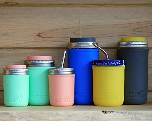 Stylish Silicone Drinking Lids for Wide Mouth Mason Jars