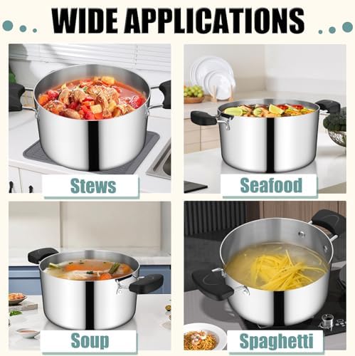 TeamFar 6QTStainless Steel Stockpot Set
