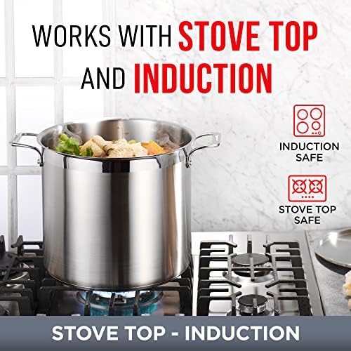 Bakken SwissHeavy-Duty Stainless Steel Stockpot 2 Quart for Cooking Catering