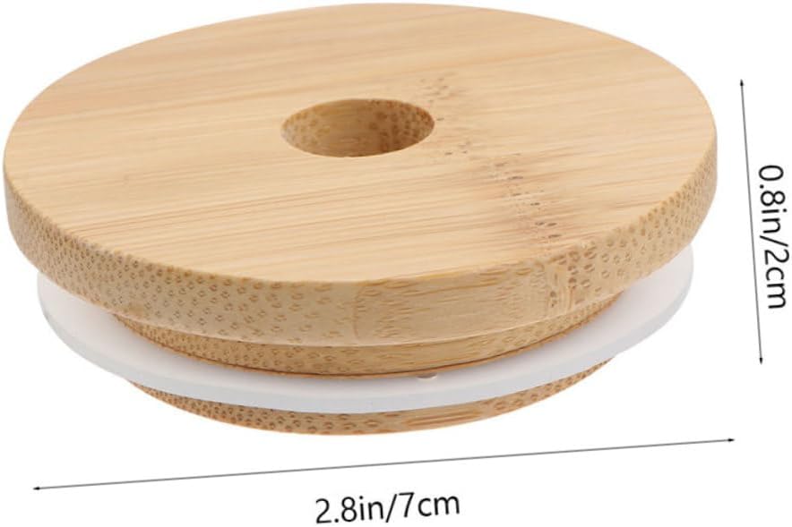 4pcs Airtight Jar Lids with Straw Hole for Mason Jars
