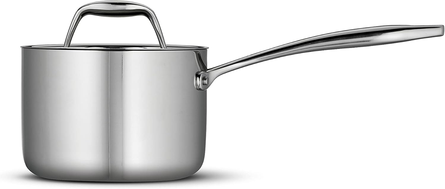 Premium CookingTramontina 15-Quart Tri-Ply Saucepan with Lid