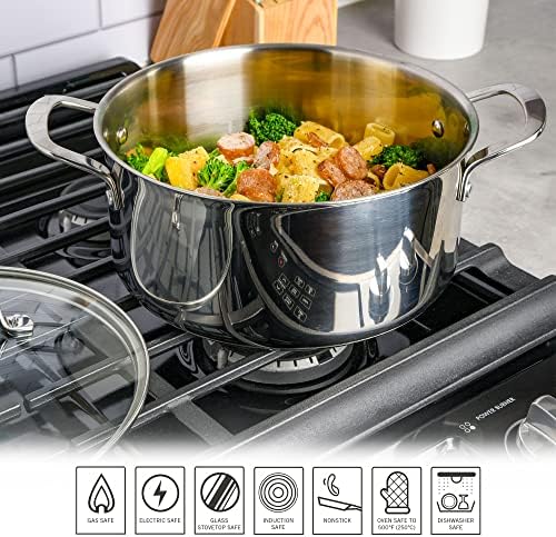 Martha Stewart Castelle 5-Quart Stainless Steel Dutch Oven