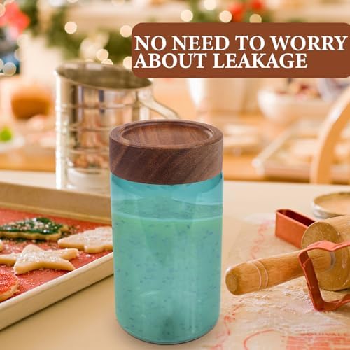6pcs Reusable Acacia Wood Mason Jar Lids Set
