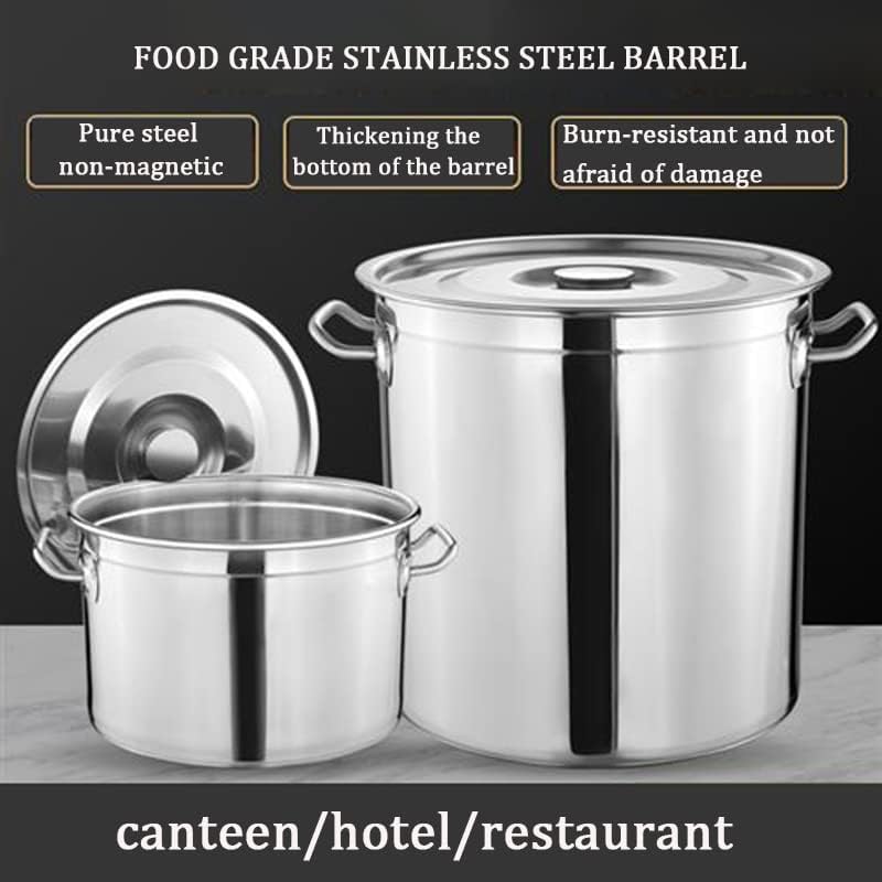 AIZYR 45cm Stainless Steel Stockpot with Lid and Basket