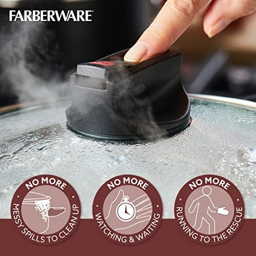 Farberware Smart Control StockpotHigh-Quality with Steam Vent-Black
