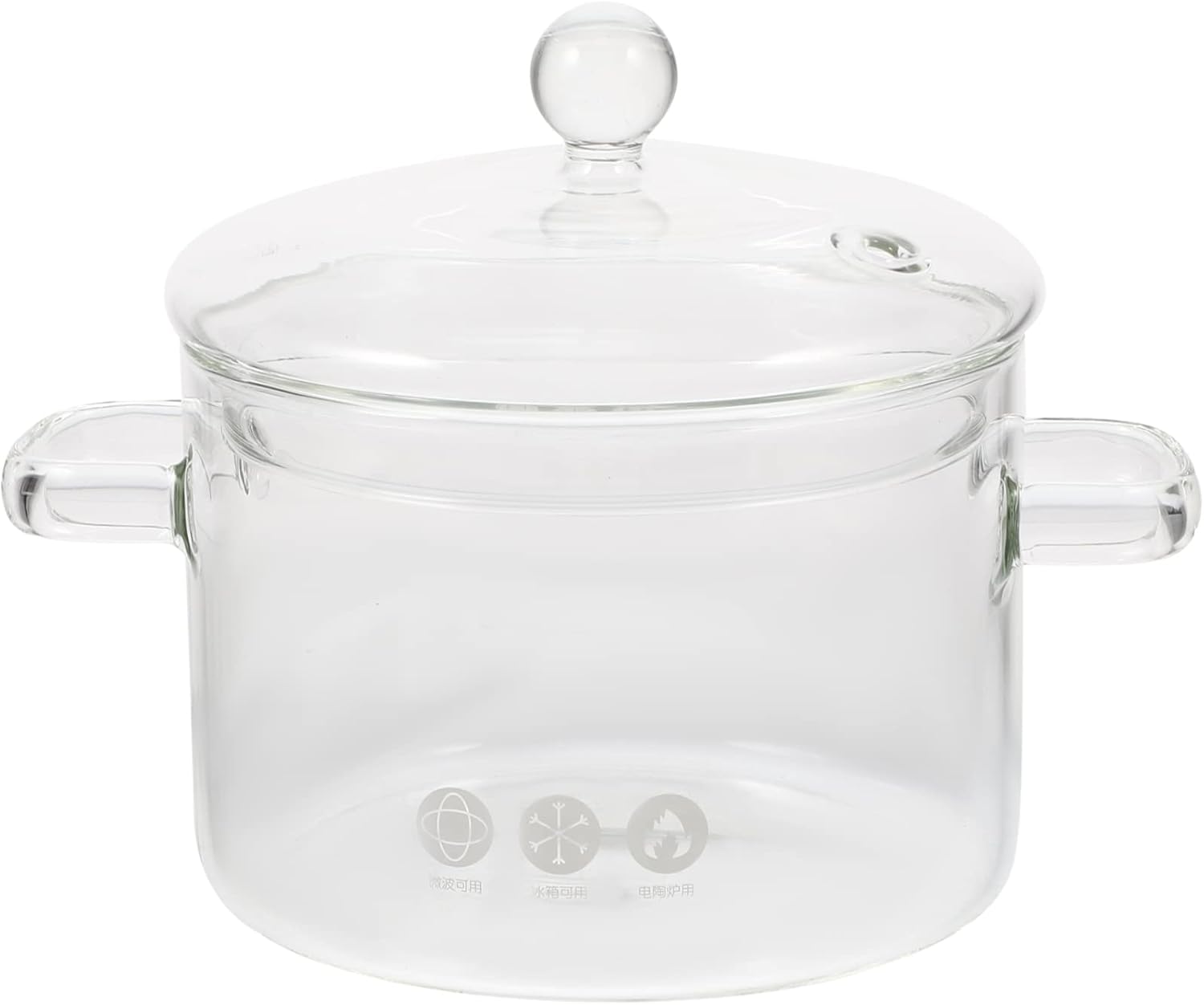 High Borosilicate Glass Noodle Pot with Cover 1500ml