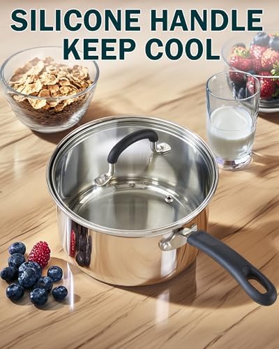Professional 2-Quart Double Boiler Saucepan for All Stove Tops